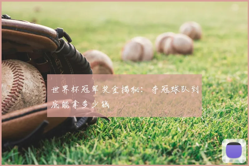 世界杯冠军奖金揭秘:夺冠球队到底能拿多少钱